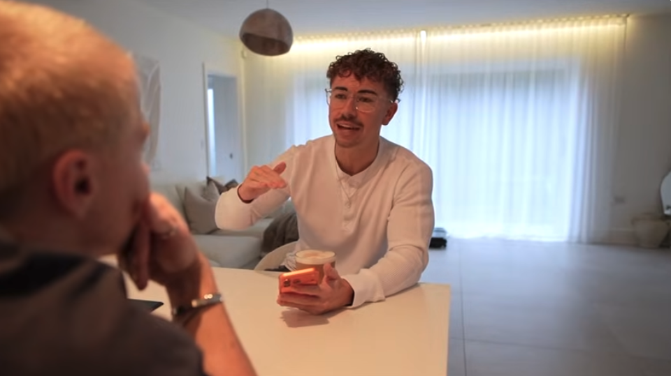 Screengrab of the Dylan Page chatting with a TikTok creator from Dylan Page's video 