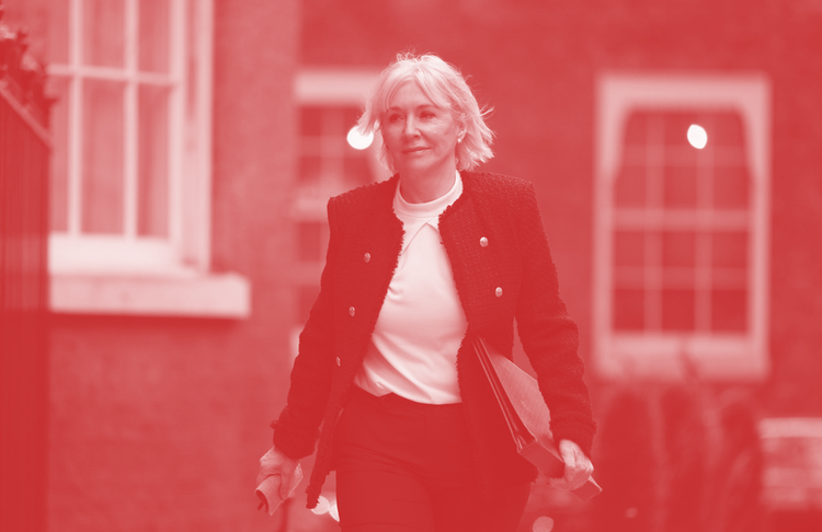 Nadine Dorries, Secretary of State for Digital, Culture, Media and Sport, walking into Downing Street